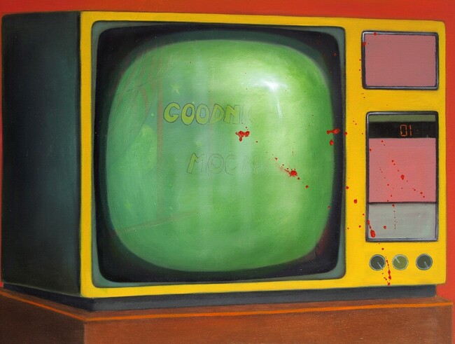 Goodnight moon, contemporary figurative painting