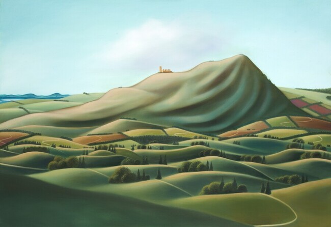 Paysage n&deg;7 : la Fortezza, figurative painting